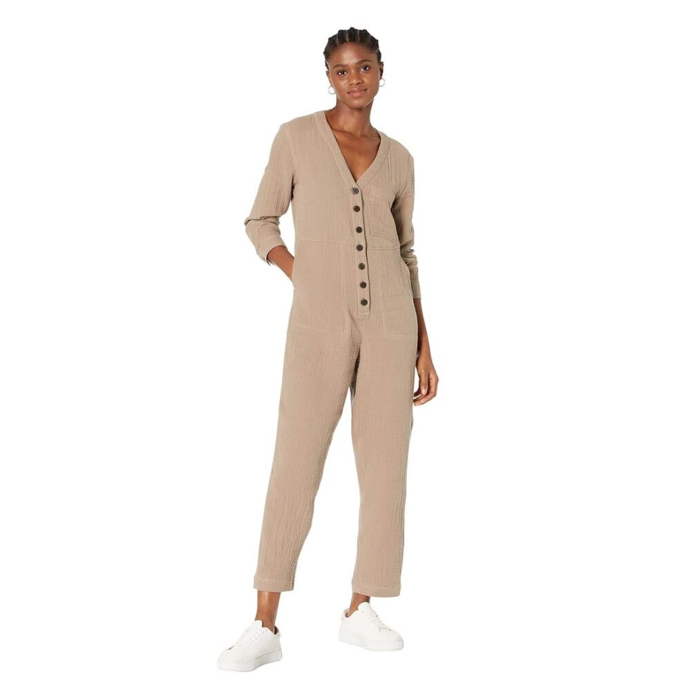 NWT Madewell Lightspun Stitched-Pocket Coverall Jumpsuit